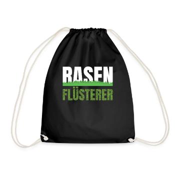 Rasenmäher Rasen Flüsterer Rasenpflege - Turnbeutel - Schwarz - Vorne