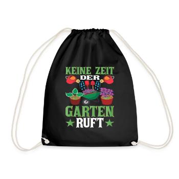 Gärtnerin Keine Zeit der Garten ruft Garten - Turnbeutel - Schwarz - Vorne