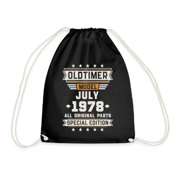 Oldtimer Juillet 1978 Cadeau d’anniversaire - Sac de sport léger - noir - Devant