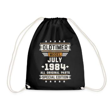Oldtimer Juillet 1984 Cadeau d’anniversaire - Sac de sport léger - noir - Devant