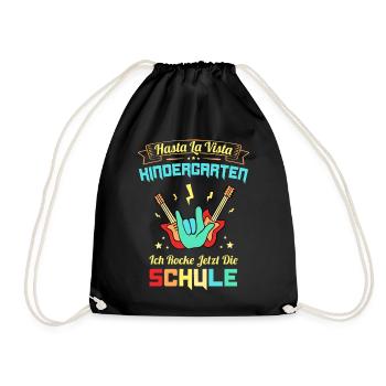 Hasta La Vista Abschluss Kindergarten 1. Klasse - Turnbeutel - Schwarz - Vorne