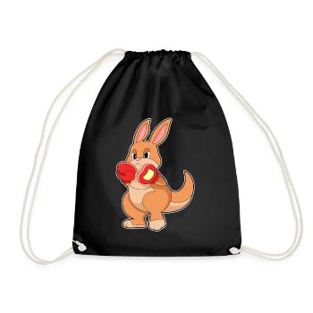 Kangaroo Boxer Boxing Gloves Boxing - Drawstring Bag - black - Front