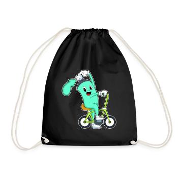 Spray Can Bicycle - Drawstring Bag - black - Front
