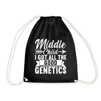 Middle Children Middle Siblings - Drawstring Bag - black - Front