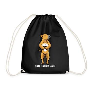 Tosa Inu Stubborn Dog - Drawstring Bag - black - Front