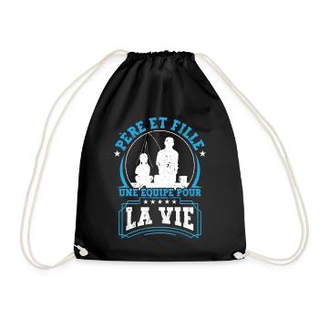 Père Et Fille Fête Des Peres Papa - Sac de sport léger - noir - Devant