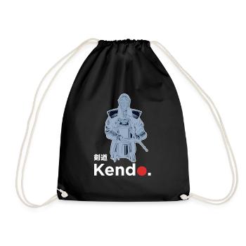 Kenjusu Kata Shinai Samurai Kendo - Drawstring Bag - black - Front