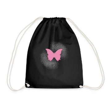 Schmetterling - Turnbeutel - Schwarz - Vorne
