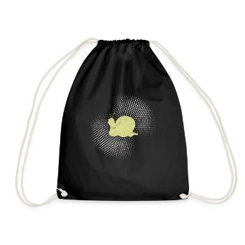 Snail - Drawstring Bag - black - Front
