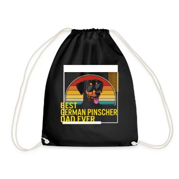 Bestes deutsches Pinscher Dad Ever T-Shirt - Turnbeutel - Schwarz - Vorne