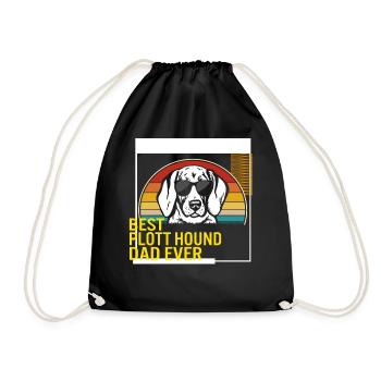 Bestes Plott Hound Dad Ever T-Shirt - Turnbeutel - Schwarz - Vorne