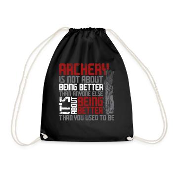 Archery Bow Archer Vintage Archery - Drawstring Bag - black - Front