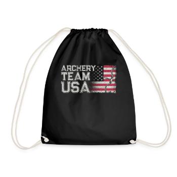 Archery Bow Archer Vintage Usa - Turnbeutel - Schwarz - Vorne