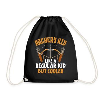 Archery Bow Archer Archery Kid - Drawstring Bag - black - Front