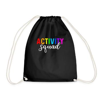 activity squad, activity assistant - Turnbeutel - Schwarz - Vorne