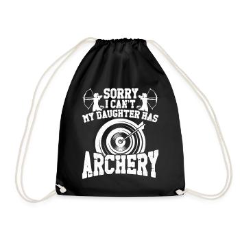 Archery Bow Archer Mom Mother - Turnbeutel - Schwarz - Vorne