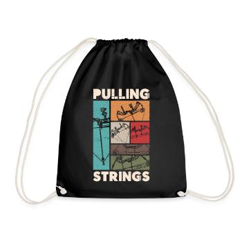 Archery Bow Archer Vintage Retro - Drawstring Bag - black - Front