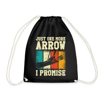 Arc De tir à l’arc Archer Vintage Rétro - Sac de sport léger - noir - Devant