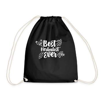Best Herbal Specialist of All Time Herbs - Drawstring Bag - black - Front