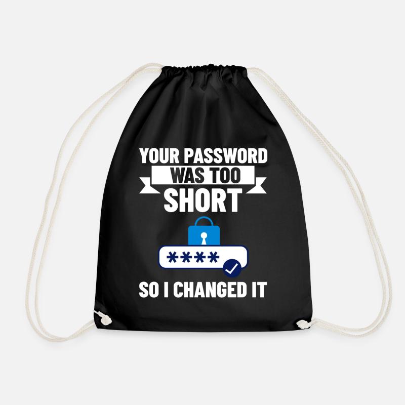 Password Hacker Security Computer Hacking - Drawstring Bag - black