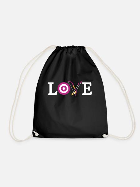 Archery Bow Archer Target Love - Turnbeutel - Schwarz