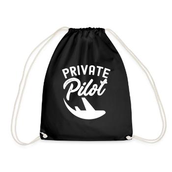 Jet de pilote privé Petit avion Avion léger - Sac de sport léger - noir - Devant