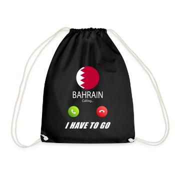 Bahrain calls lusiger flags - Drawstring Bag - black - Front
