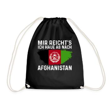 Afghanistan Afghane Afghanisches - Turnbeutel - Schwarz - Vorne