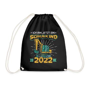 Einschulung Geschenk | Einschulung Jungen Geschenk - Turnbeutel - Schwarz - Vorne