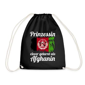 Prinzessin Afghane Afghanisches Afghanistan - Turnbeutel - Schwarz - Vorne