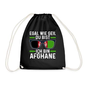 Afghane Afghanisches Afghanistan - Turnbeutel - Schwarz - Vorne