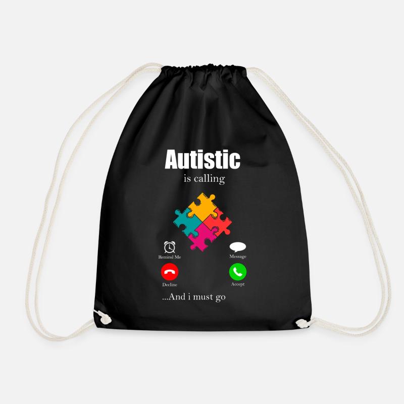Autismus Geschenk Autist Asperger ADHS Autism - Turnbeutel - Schwarz
