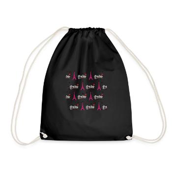 Paris France Bonjour - Drawstring Bag - black - Front