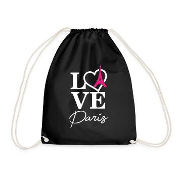 Love Paris Tour Eiffel Français France - Sac de sport léger - noir - Devant