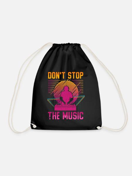 DISC JOCKEY - Drawstring Bag - black