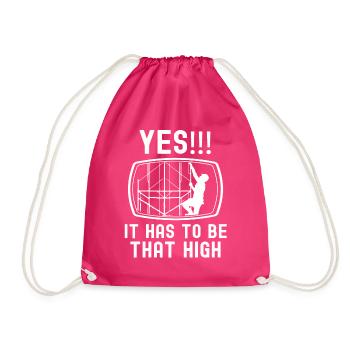Scaffolding Builder Gift Work Occupation Construction Worker Job - Drawstring Bag - fuchsia - Front