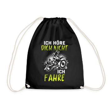 Motocross Enduro Offroad Dirt Bike Superbike Motor - Turnbeutel - Schwarz - Vorne