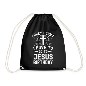 Christianity God Jesus Gift Church Religion - Drawstring Bag - black - Front