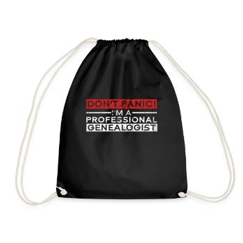 Genealogist Genealogist Family Tree Genealogist - Drawstring Bag - black - Front