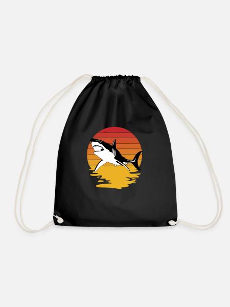 requin, grand requin blanc, requins, mégalodon, requin, requin marteau - Sac de sport léger - noir