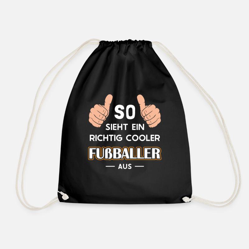 So sieht ein cooler Fußballer aus Fußballspieler - Turnbeutel - Schwarz