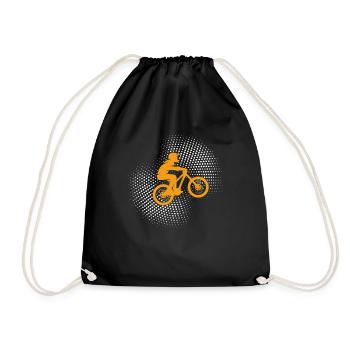 Mountain bike - Drawstring Bag - black - Front