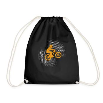 Mountain bike - Drawstring Bag - black - Front