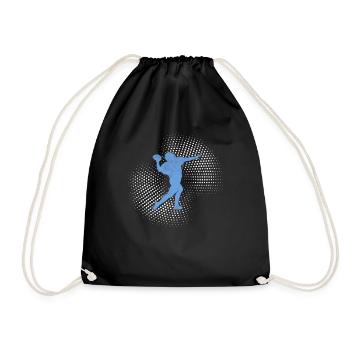 football rugby - Drawstring Bag - black - Front