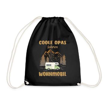 Coole Opas fahren Wohnmobil Camping - Turnbeutel - Schwarz - Vorne