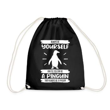 Pingouin sois toujours toi-même en disant cadeau - Sac de sport léger - noir - Devant