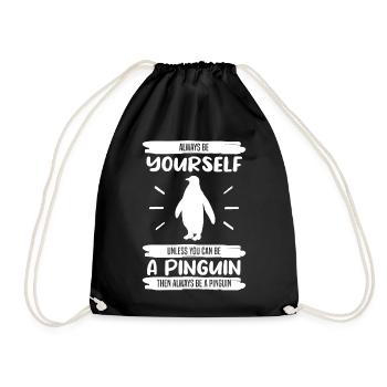 Pingouin sois toujours toi-même en disant cadeau - Sac de sport léger - noir - Devant