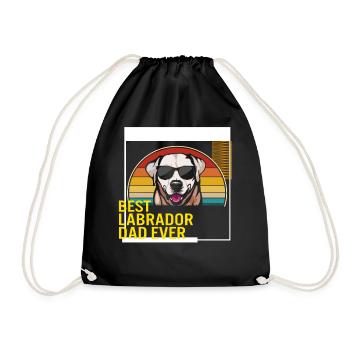 Bestes Labrador Dad Ever T-Shirt - Turnbeutel - Schwarz - Vorne