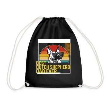 Meilleur berger hollandais Papa Jamais T Shirt - Sac de sport léger - noir - Devant
