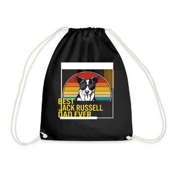 Bestes Jack Russell Dad Ever T-Shirt - Turnbeutel - Schwarz - Vorne